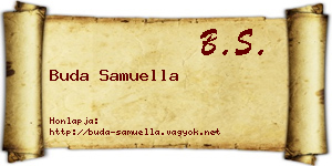 Buda Samuella névjegykártya